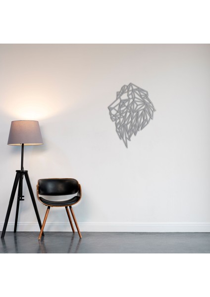 Zarif Geometri Aslan Metal Tablo modelleri