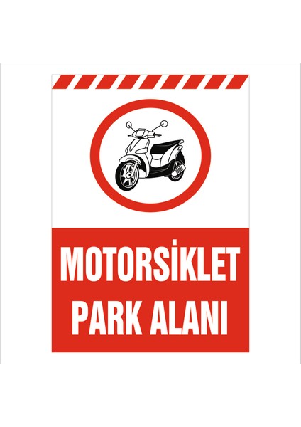 3mm Dekota (Forex) Üzerine Uv Baskı Motorsiklet Park Alanı Levhası 35X25 cm