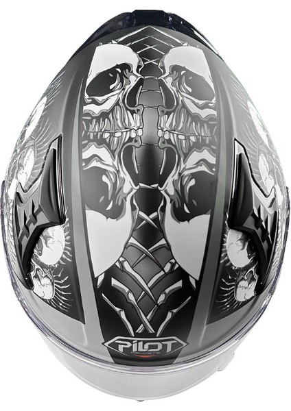 Snake Sv Matt Skull Full Face Kask