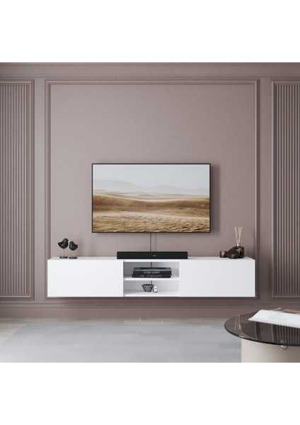 Vera 2 Kapaklı 180 cm Duvara Monte Tv Ünitesi - Beyaz modelleri
