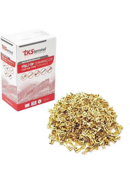 Sarı Kablo Pabuç (Tks-1d) 6.3 Dişi Terminal Paketi (300LÜK) Paket Fiyatı