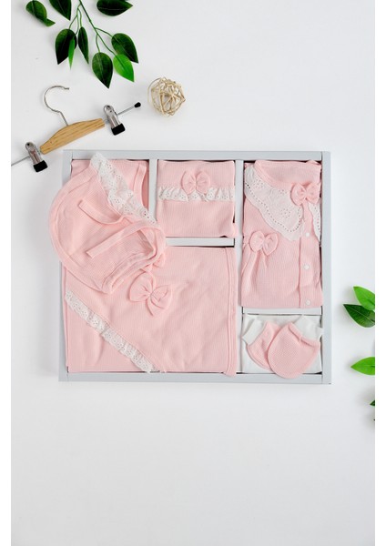 Kız Bebek Lüks Süslü Fistolu Çiçek Nakışlı Dantelli 10'lu Hastane Seti STL6951 modelleri