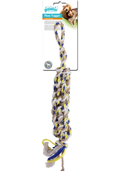 Floss Tugger Tutma Saplı Ip Çubuk Köpek Oyuncağı 43 cm