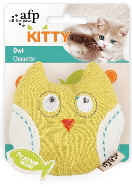 Kitty - Peluş Sarı Baykuş Yavru Kedi Oyuncak 11