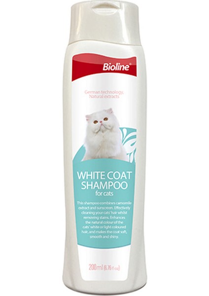 Kedi Şamp. Beyaz Tüylü Kediler Için 200 ml 11