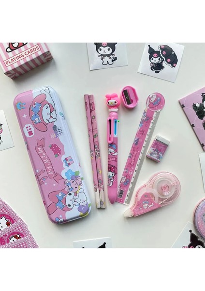 Sanrio Kuromi My Melody Cinnamoroll Kırtasiye Seti 7 Parça My Melody Kırtasiye Seti modelleri