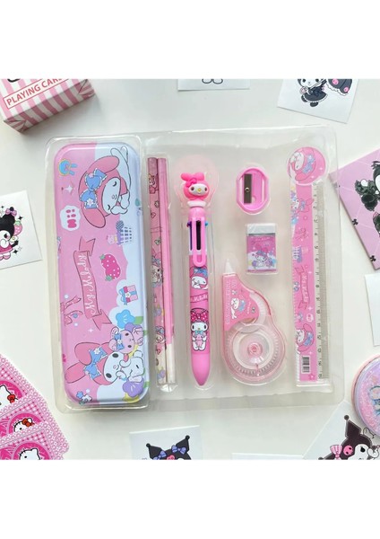 Sanrio Kuromi My Melody Cinnamoroll Kırtasiye Seti 7 Parça My Melody Kırtasiye Seti indirimleri