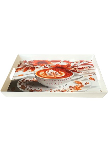Çay Kahve Sunum Tepsisi, Beyaz Renk, 1 Adet, 375X275 mm fırsatları