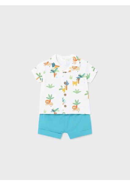 Erkek Bebek Şort Gömlek Set 1222
