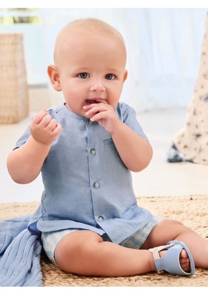 Erkek Bebek Şort Gömlek Set 1219