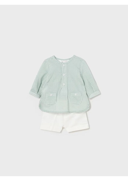 Erkek Bebek Şort Gömlek Set 1215