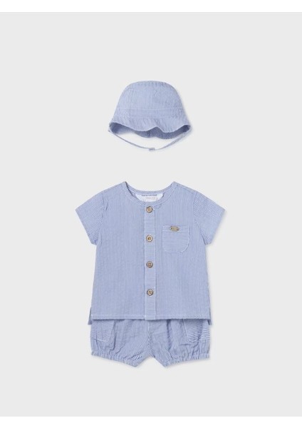 Erkek Bebek Şort Tişört Şapka Set 1207 modelleri