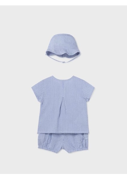 Erkek Bebek Şort Tişört Şapka Set 1207 fırsatları