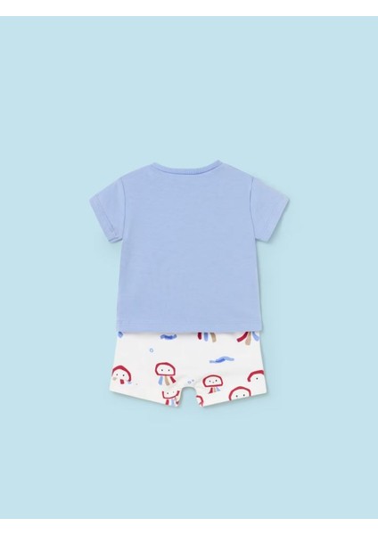 Erkek Bebek Şort Tişört 4 Lü Set 1628 modelleri