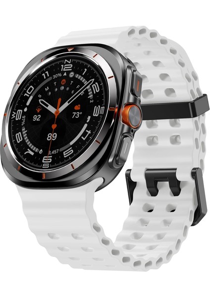Samsung Galaxy Watch 7 Ultra 47MM Uyumlu Silikon Tokalı Terleme Yaptırmaz Flexible Kordon