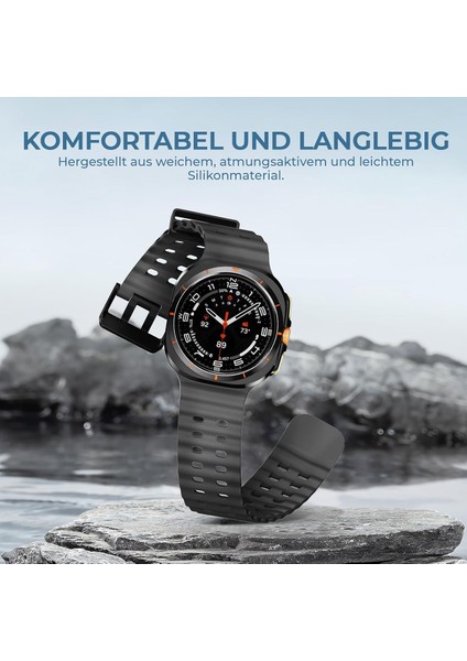 Samsung Galaxy Watch 7 Ultra 47MM Uyumlu Silikon Tokalı Terleme Yaptırmaz Flexible Kordon fırsatları