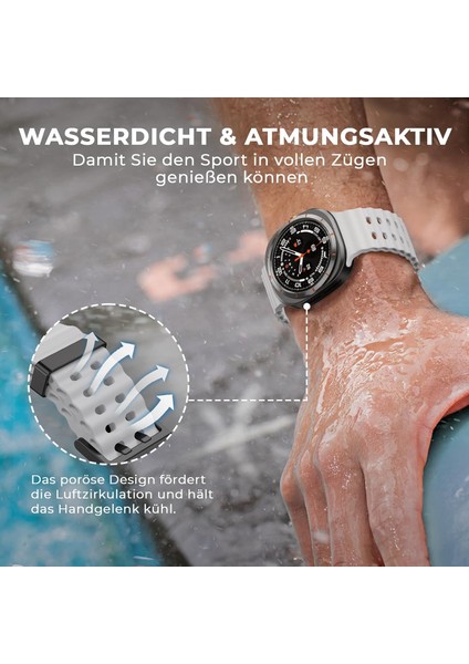 Samsung Galaxy Watch 7 Ultra 47MM Uyumlu Silikon Tokalı Terleme Yaptırmaz Flexible Kordon indirimleri