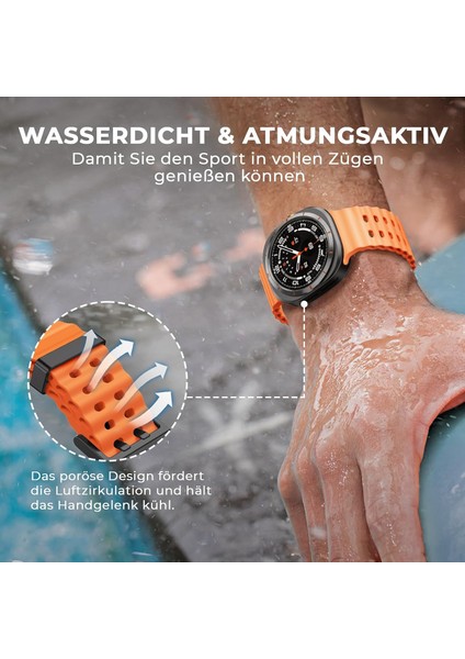 Samsung Galaxy Watch 7 Ultra 47MM Uyumlu Silikon Tokalı Terleme Yaptırmaz Flexible Kordon indirimleri