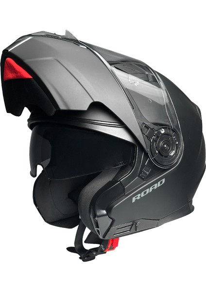 Road Iı Sv Black Matt Çene Açılır Kask