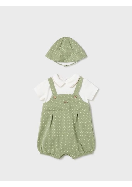 Erkek Bebek Tulum Şapka Set 1611