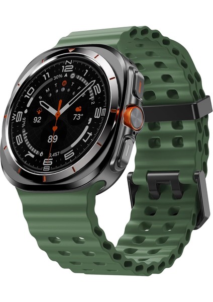 Samsung Galaxy Watch 7 Ultra 47MM Uyumlu Silikon Tokalı Terleme Yaptırmaz Flexible Kordon