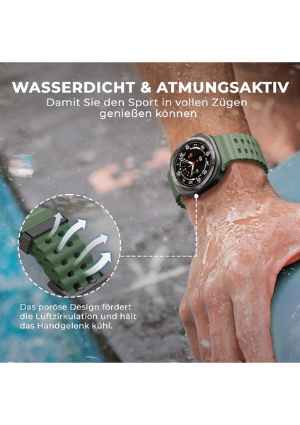 Samsung Galaxy Watch 7 Ultra 47MM Uyumlu Silikon Tokalı Terleme Yaptırmaz Flexible Kordon indirimleri