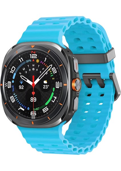 Samsung Galaxy Watch 7 Ultra 47MM Uyumlu Silikon Tokalı Terleme Yaptırmaz Flexible Kordon