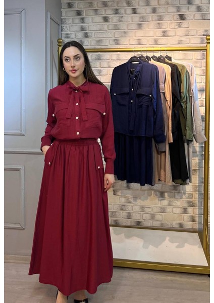 Premium Kumaş Etekli Takım Ikili