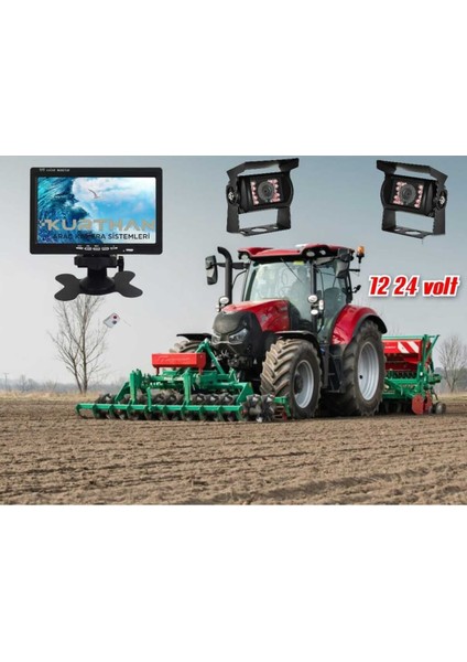 12*24 Volt Uyumlu Traktör Biçerdöver Ekran Kamera Seti Kayıt Yapmaz ( Twogo ) fırsatları