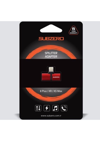 Adipa Tk Iphone 7 8 x Lightning Splıtter 2in1 Şarj ve Kulaklık Subzero CA12