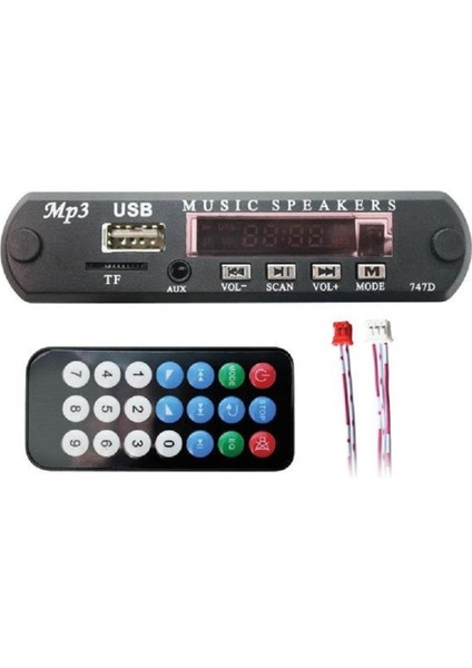 Yeni 2023 Mikrofonlu 12V Bluetooth Mp3 Wma Wav Dekoder Kurulu Araba Mp3 Ses Çalar Tf USB Handsfree