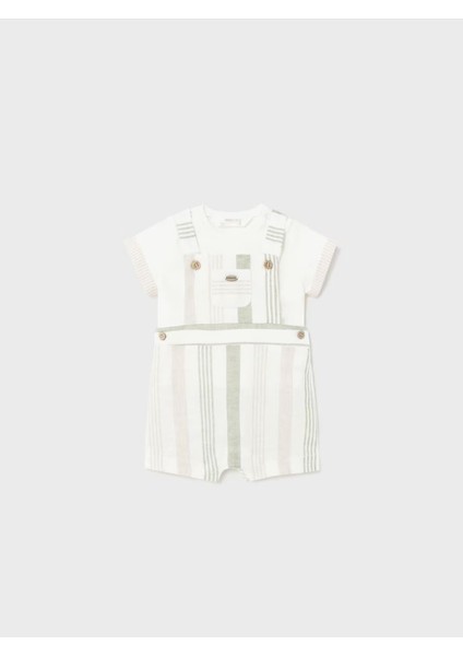 Erkek Bebek Kısa Tulum Tişört 2 Li Set 1637