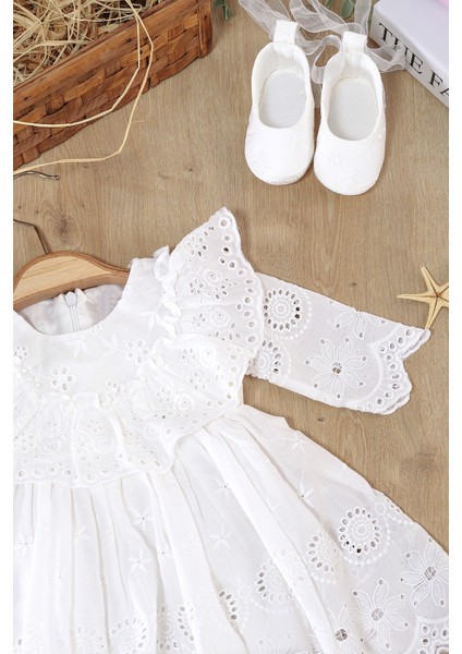 Kız Bebek Mevlüt Elbisesi Gelinlik Fransız Dantelli Mevlit Takımı Bebek Mevlütlük Seti STL6955 fiyatları