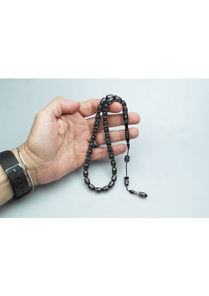 Oltu Taşı Çift Renk Damla Çevirme Işlemeli Tespih modelleri