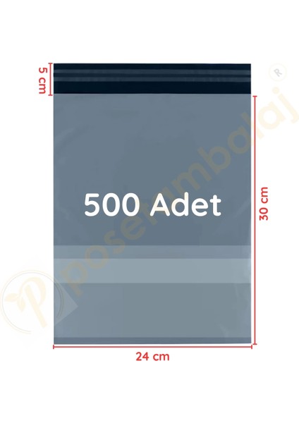 24X30+5 cm (24X35) Cepli Kargo Poşeti 500 Adet