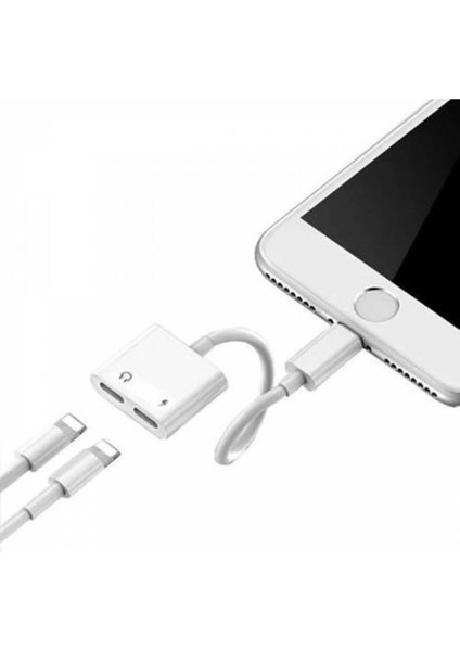 Iphone 11 Pro x Xs Xr 7 8 Plus Uyumlu Kulaklık ve Şarj Çevirici Dönüştürücü