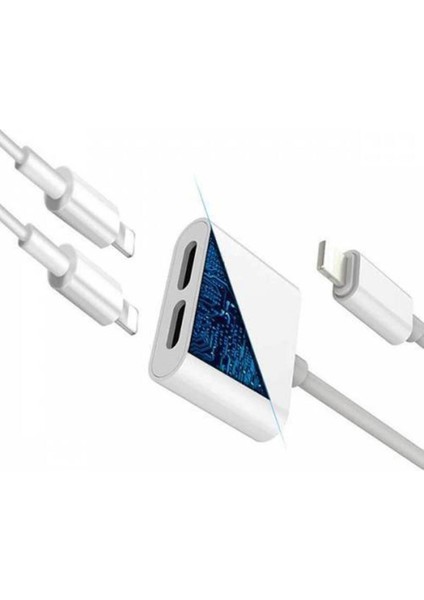 Iphone 11 Pro x Xs Xr 7 8 Plus Uyumlu Kulaklık ve Şarj Çevirici Dönüştürücü