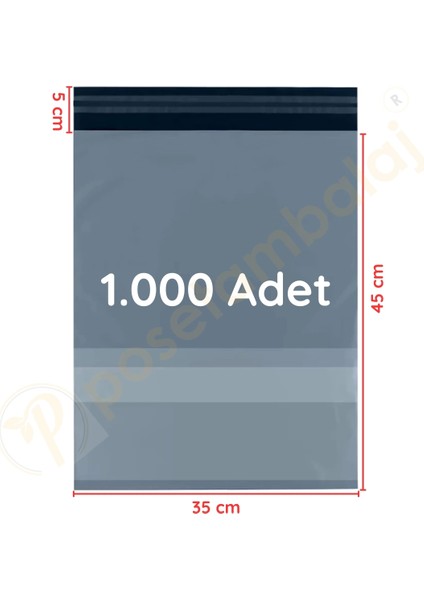 35X45+5 cm (35X50) Cepli Kargo Poşeti 1.000 Adet