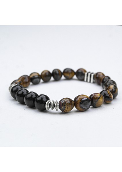 Oltu ve Kaplan Gözü Taşı Misina Lastikli Bileklik modelleri