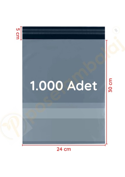 24X30+5 cm (24X35) Cepli Kargo Poşeti 1.000 Adet