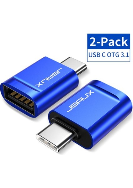 Usb-C To USB 3.0 Adaptörü Ergonomik Otg Hub Hızlı Dönüştürücü Çevirici Adaptör 2 Adet Set