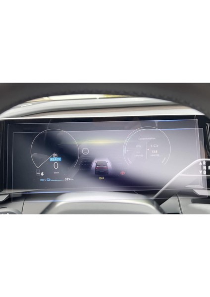 Renault Megane E-Tech 2in1 Set 12.3 Inç Dijital Gösterge 9 Inç Navigasyon Nano Ekran Koruyucu Film modelleri