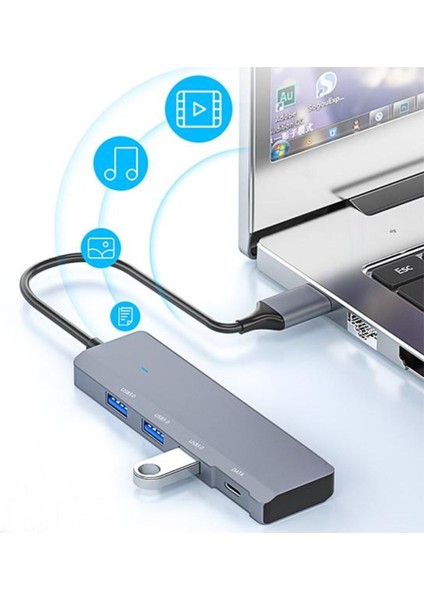 4in1 Usb3.0 Hub Type-C Dönüştürücü Çoğaltıcı USB To Typce Dönüştürücü USB Çoğaltıcı Adaptör