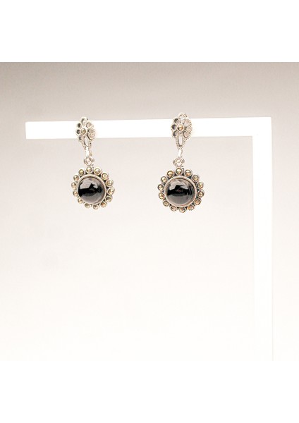 Papatya Model Oltu Taşlı Küpe fiyatları