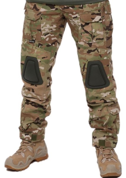 Dizlikli Kamuflaj Taktik Erkek&kadın Outdoor Kargo Pantolon