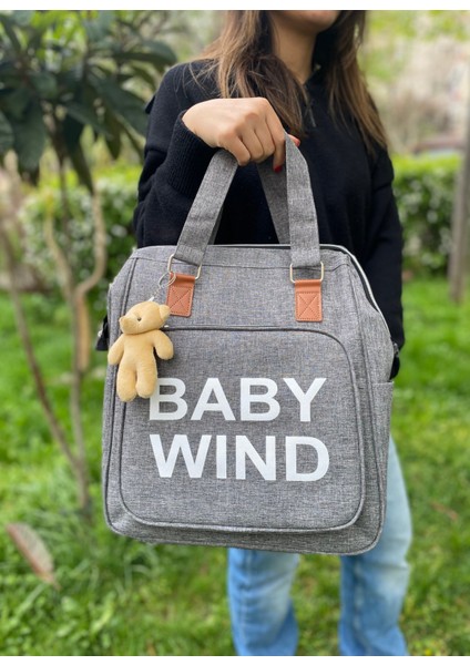 Baby Wind Anne Bebek Bakım Çantası | Termoslu, Çok Gözlü, Sıvı Geçirmez Sırt ve El Çantası