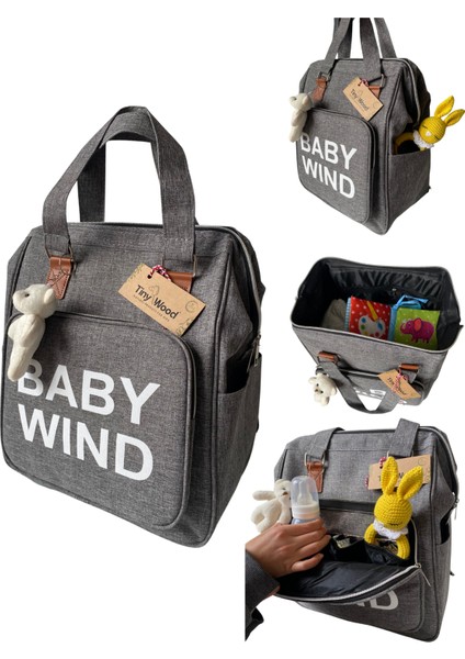 Baby Wind Anne Bebek Bakım Çantası | Termoslu, Çok Gözlü, Sıvı Geçirmez Sırt ve El Çantası fırsatları