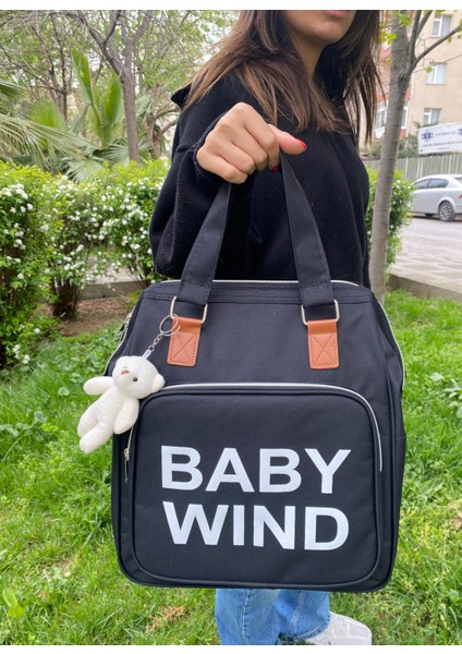 Baby Wind Anne Bebek Bakım Çantası | Termoslu, Çok Gözlü, Sıvı Geçirmez Sırt ve El Çantası