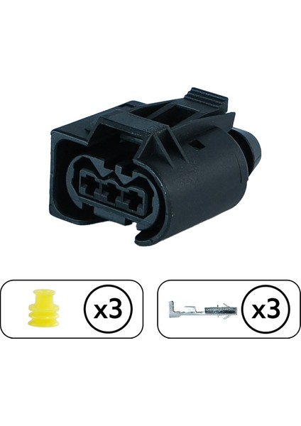 Müşür Soketi 3 Pin Kablolu