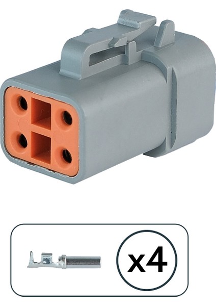 DTP06-4S Erkek Konnektör 4 Pin Kablosuz